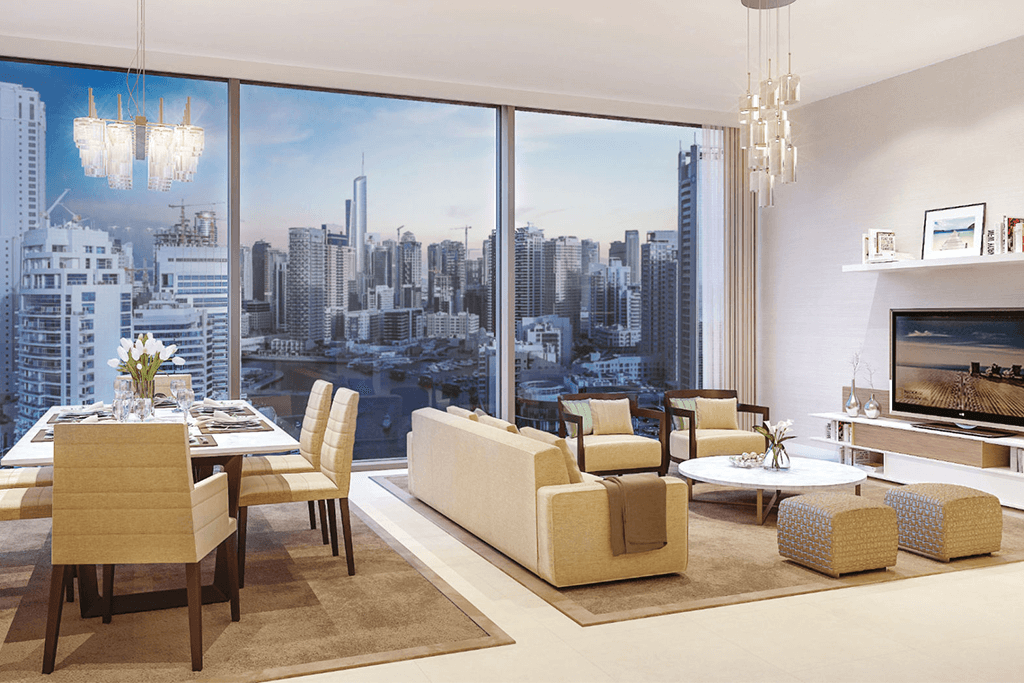 dining hall in dubai marina apartment