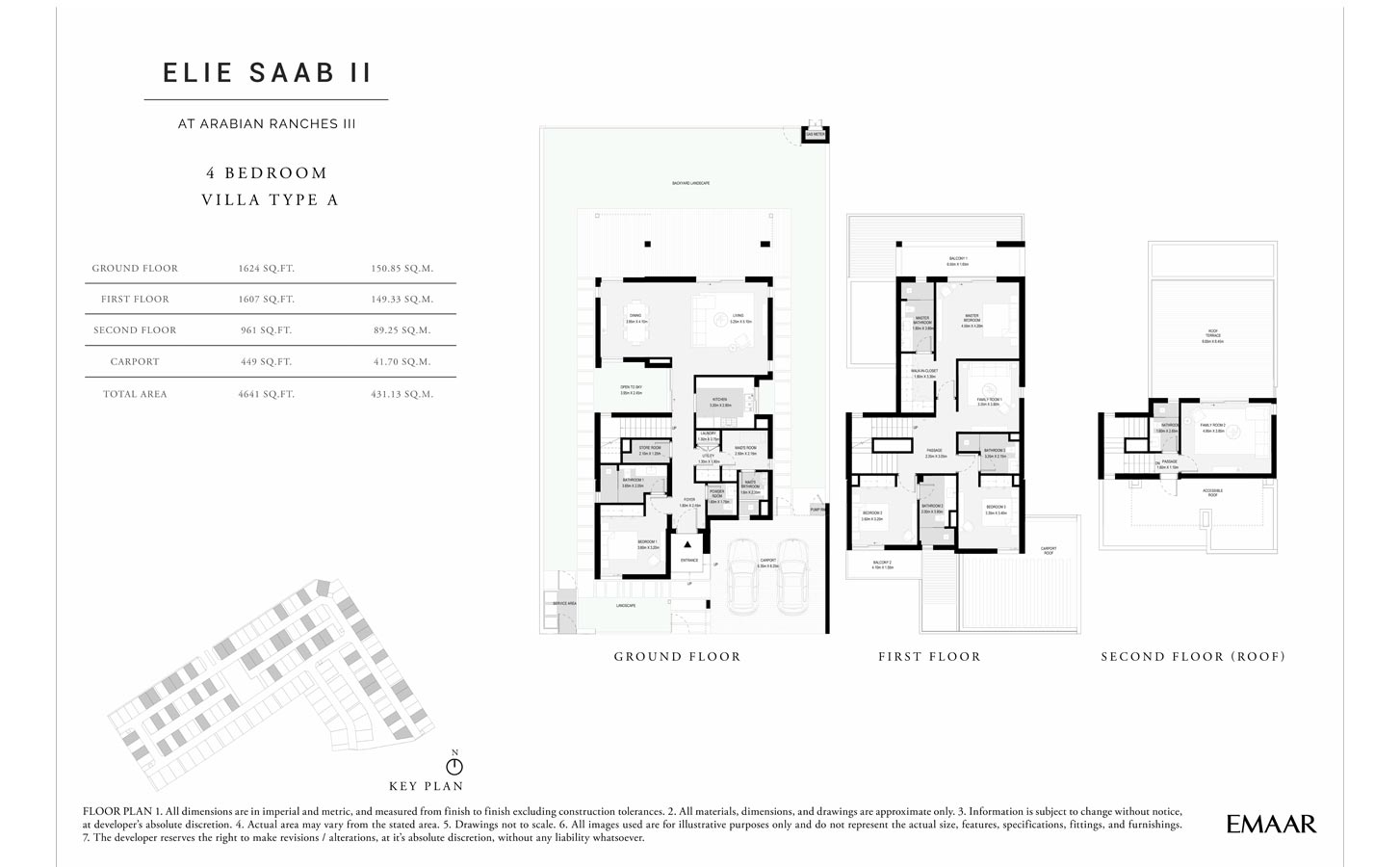 4 Bedroom Villa Type A Elie Saab 2 Floor Plan