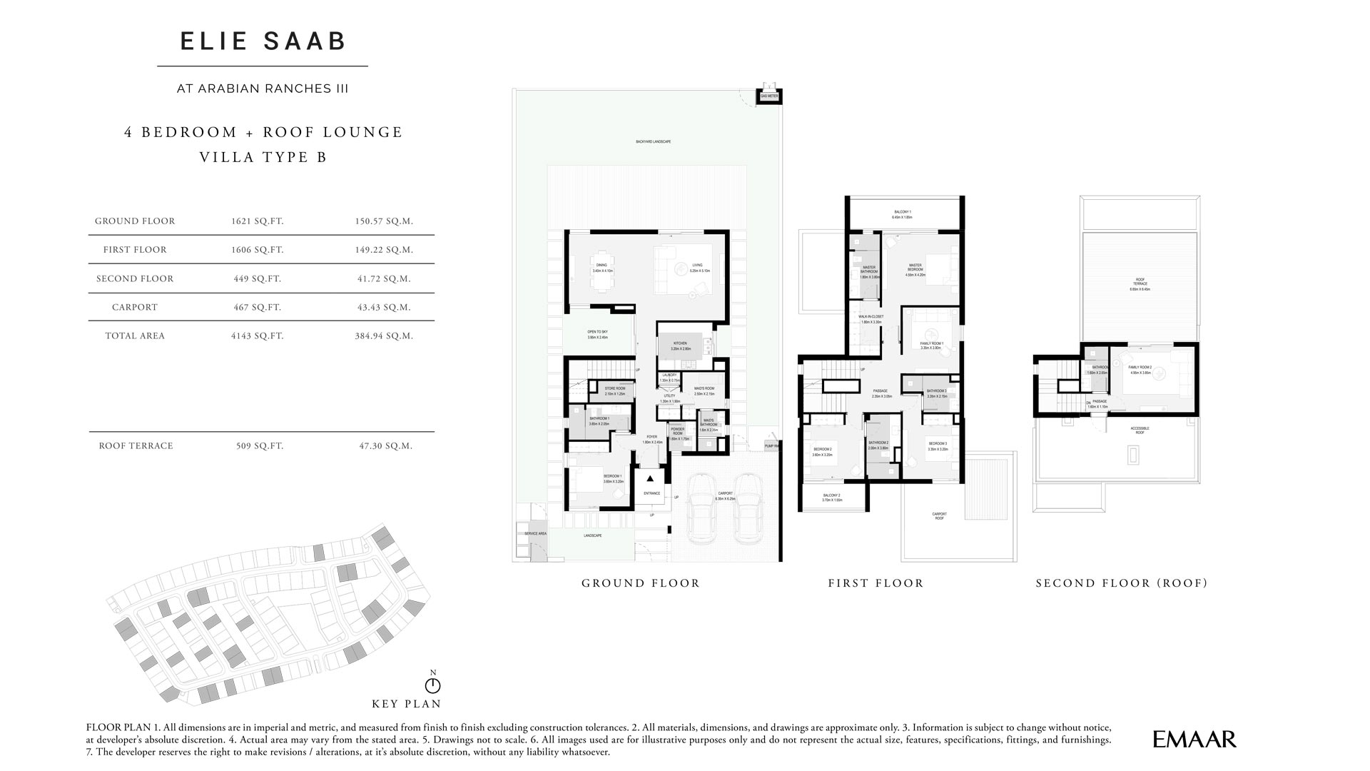 4 Bedroom Type B Elie Saab Villas Floor Plan