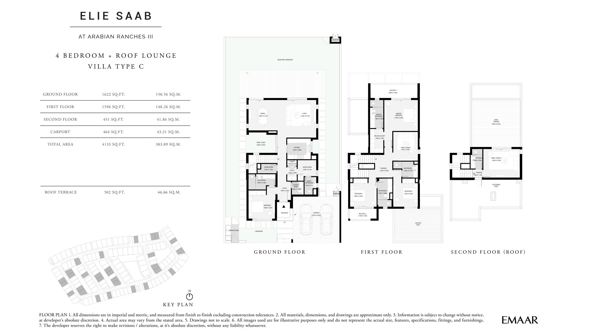 4 Bedroom Type C Elie Saab Villas Floor Plan