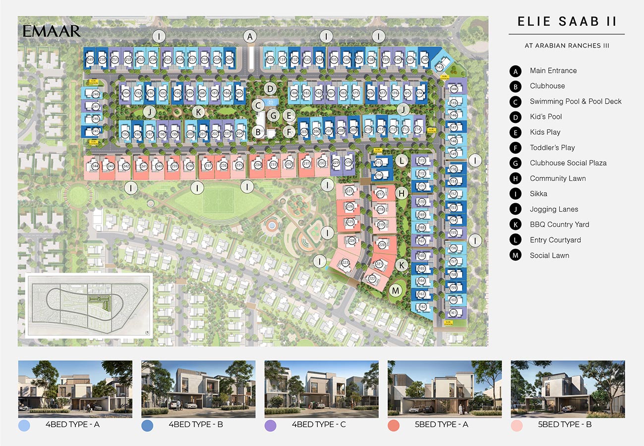 Cluster Map of Elie Saab 2 at Arabian Ranches 3